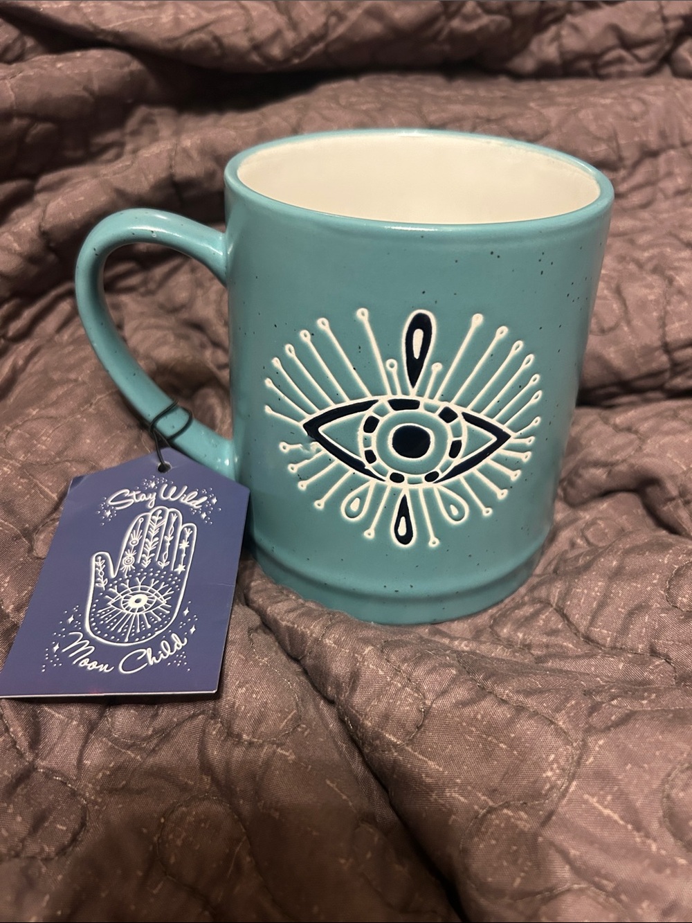 Turquoise Evil Eye Coffee Mug NWT